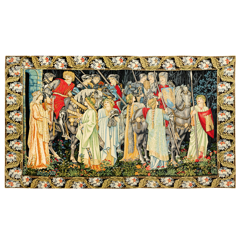The Arming and Departure of the Knights tapestry (with border)