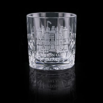 Hampton Court Palace engraved tot glass