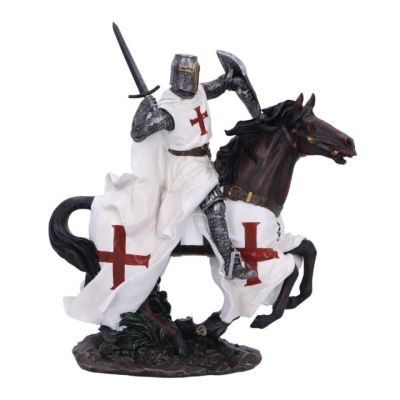Take to Your Steed Medieval Swordsman on Horseback Figurine