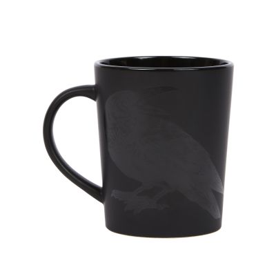 Black mug with raven