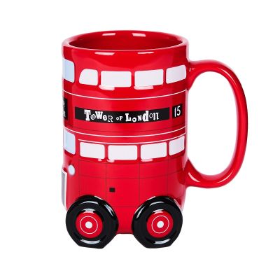 Big red mug shaped as a bus
