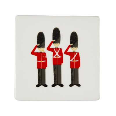 Guards saluting ceramic coaster