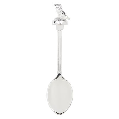 Silver spoon with raven top