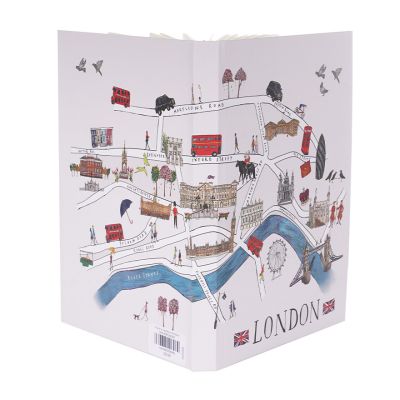 London map A5 notebook open