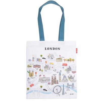 Book bag with illustrated map of London