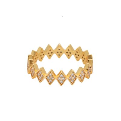 Crown Gold Stacking Ring