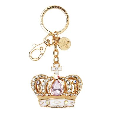 Jewel and Crystal Crown Charm Keyring