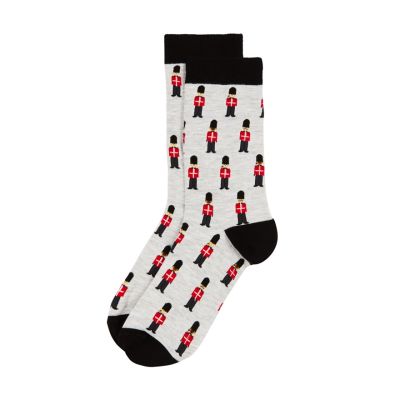 Grey Guard Pair of Socks - A pair of socks featuring animated images of the Royal Guard's. 