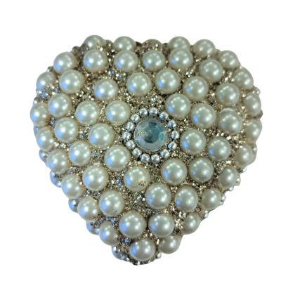 Pearl Heart Trinket Box