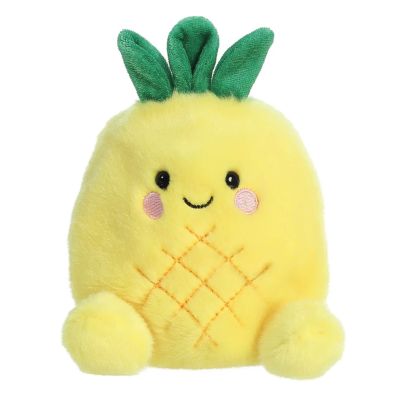 Plush yellow pineapple soft toy with face