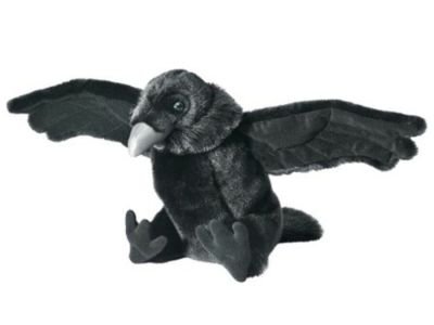 Black raven soft plush toy