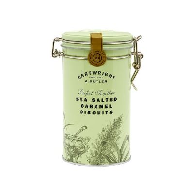 Cartwright & Butler salted caramel biscuits in tin 