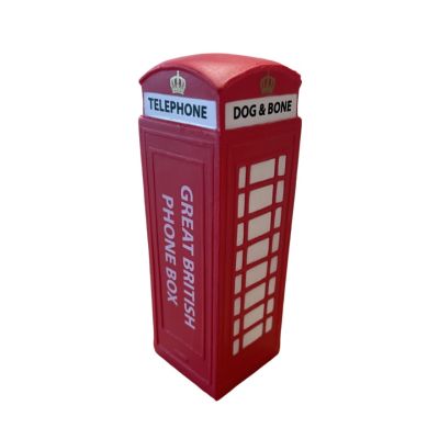 Red foam toy telephone box