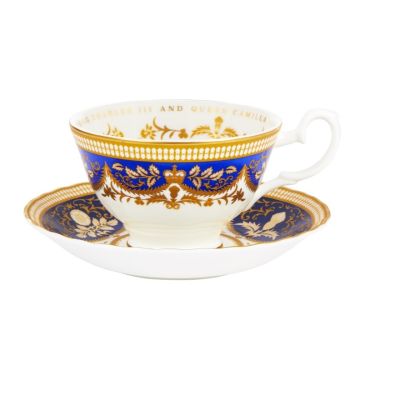 King Charles III and Queen Camilla Coronation Fine Bone China Teacup and Saucer