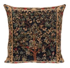 Medieval style tapestry cushion with tree on it