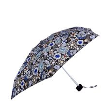 Blue and black umbrella with jewels pattern