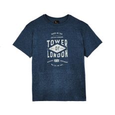 Grey distressed t-shirt with Tower of London text