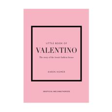 Pink book cover with Valentino logo