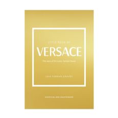 Gold book cover with Versace logo