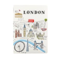Notebook featuring illustrated map of London