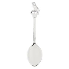 Silver spoon with raven top