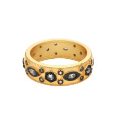 Gold Cubic Zirconia Stacking Ring