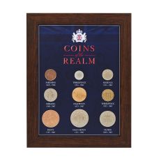 Framed coin set of nine coins of the British realm
