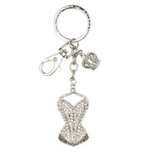 Corset crystal keyring