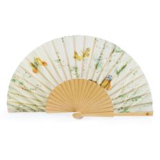 Luxury cream butterfly folding hand fan
