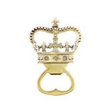 Gold bottle opener with crown
