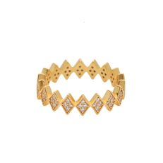 Crown Gold Stacking Ring