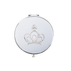 Silver Crown Mirror in Pouch