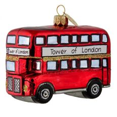 Brink London bus glass tree decoration
