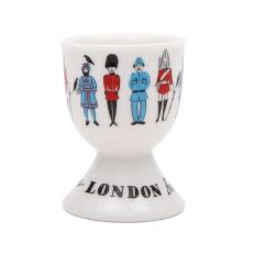 White egg cup with London icons