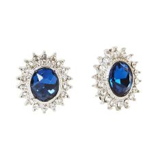 Diana, Princess of Wales Faux Sapphire Clip-on Earrings