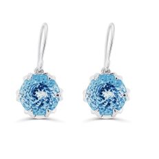 Gaia sterling silver sky blue topaz earrings