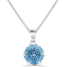 Gaia sterling silver sky blue topaz pendant