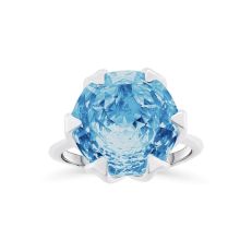 Gaia sterling silver sky blue topaz ring