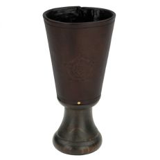 Hide bound Hampton Court Palace hand stitched replica Tudor leather half-pint goblet