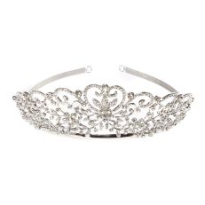 Swarovski crystal heart scroll bridal tiara