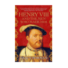 Red book cover with gold text displaying the bust of Henry VIII