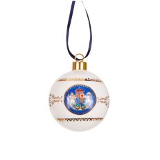 King Charles III and Queen Camilla Coronation Fine Bone China Bauble