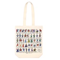 Cream fabric tote bag with illustrations of Kings & Queens of England