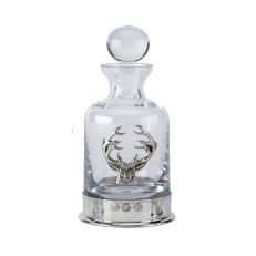 Pewter decanter with stag head