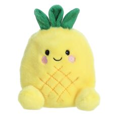 Plush yellow pineapple soft toy with face