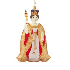 Queen Victoria in Coronation Robes embroidered fabric hanging decoration