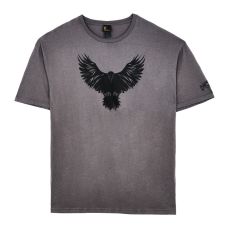 Grey t-shirt with black raven