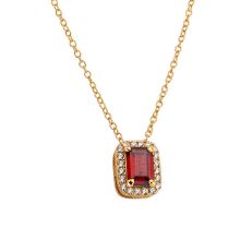 Regal Garnet Gold Necklace