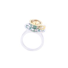 Quirky Royal Palace china teacup ring inspired by royal palaces