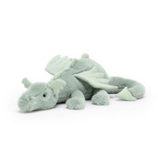 Green soft plush dragon toy